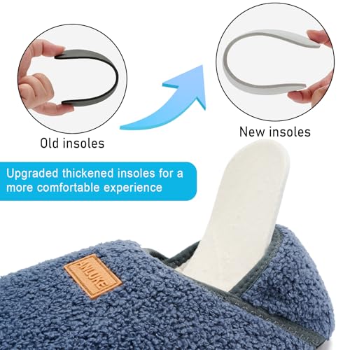 ANLUKE Slipper for Women Men Slipper Socks Fuzzy House Shoes Rubber Sole Slip On Soft-Lightweight Non Slip Indoor/Outdoor