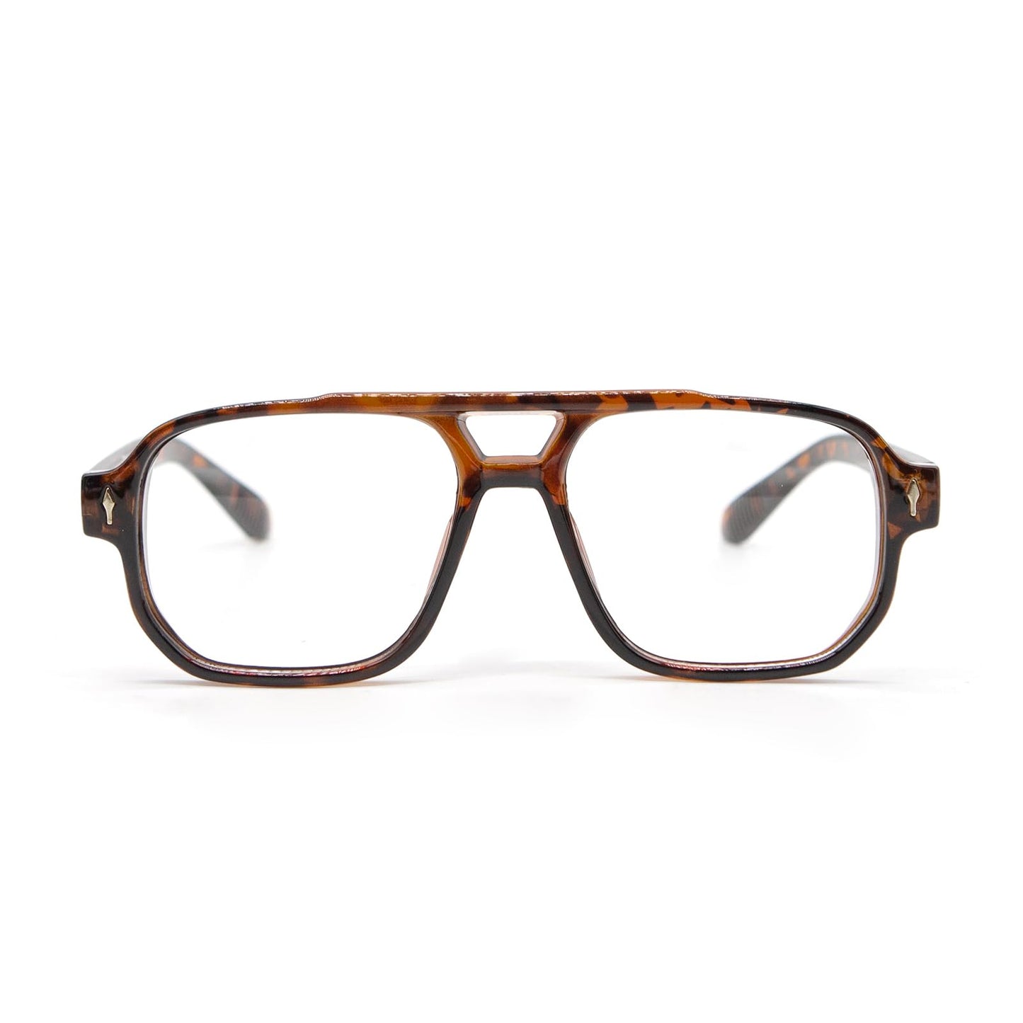 Ljczka Pilot Blue Light Blocking Glasses Women Men 70S Retro Square Frame Oversized Computer Eyeglasses Anti Glare Clear Lens (T