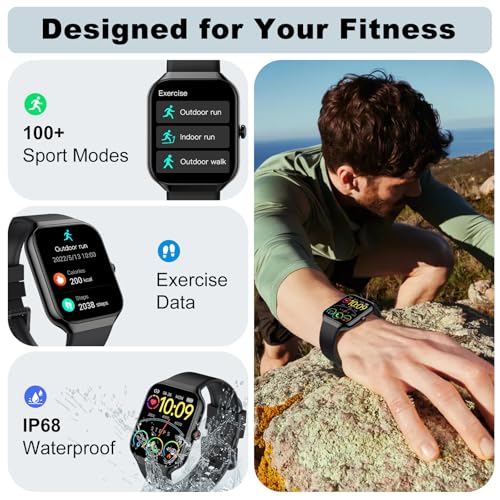 Fempoin Smart Watch for Men Women, 1.96" Smartwatch (Answer/Make Call), IP68 Waterproof Fitness Tracker, 100+ Sport Modes,...