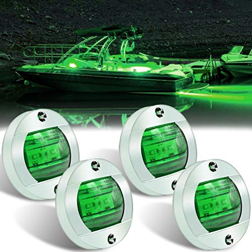 Boaton LED Night Fishing Lights, Marine Boat Deck Lights, Green Interior Lights for Pontoon and Bass Boats