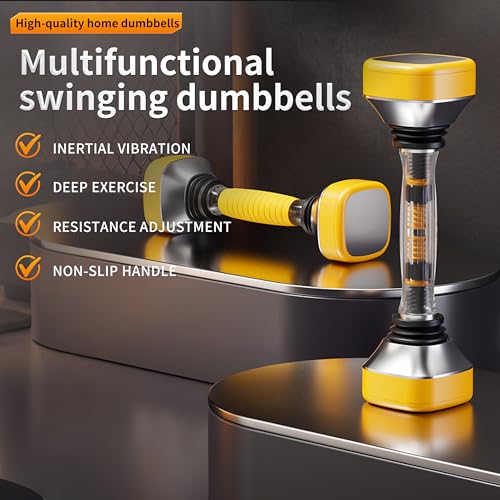 Shaking Weight Adjustable Dumbbell Set 22-66 lbs,Weight for Full Body Workout, Home Gym Equipment for Men & Women, Adjusta...