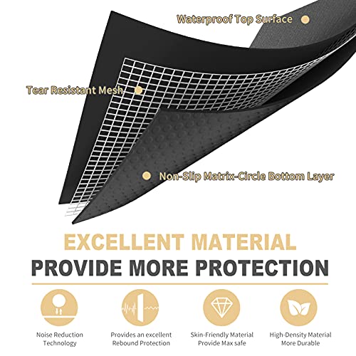GXMMAT Extra Large Exercise Mat 16'x6'/12'x6'/10'x6'/8'x6'(7mm), Extra Wide Workout Mats for Home Gym Flooring, Non-Slip T...