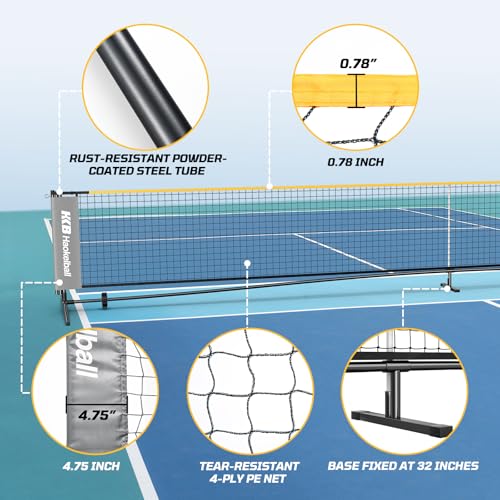 Haokelball Badminton Volleyball Pickleball Net Set, 22FT Portable All-in-One Nets System for Outdoor Beach Indoor with Adj...