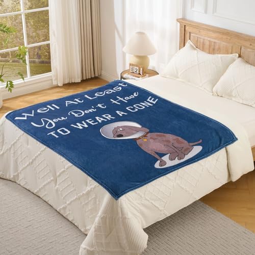 Lussena Thinking of You Gifts for Women Men – Get Well Blanket 50x60 Inch, Navy Flannel Comfort Blanket, Sympathy Throw fo...