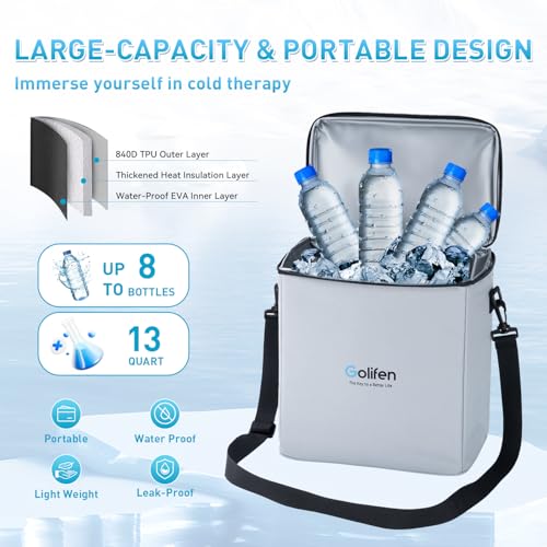 Golifen Cold Therapy Machine with Programmable Timer, Portable Ice Machine for Knee After Surgery, Cryotherapy Pain Relief...