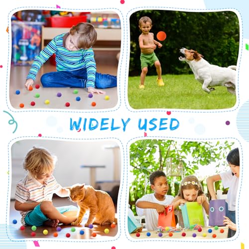 kymqlyw Mini Soft Foam Balls Assorted Play Balls Lightweight for Crafts, Birthday Party Favors and Gifts