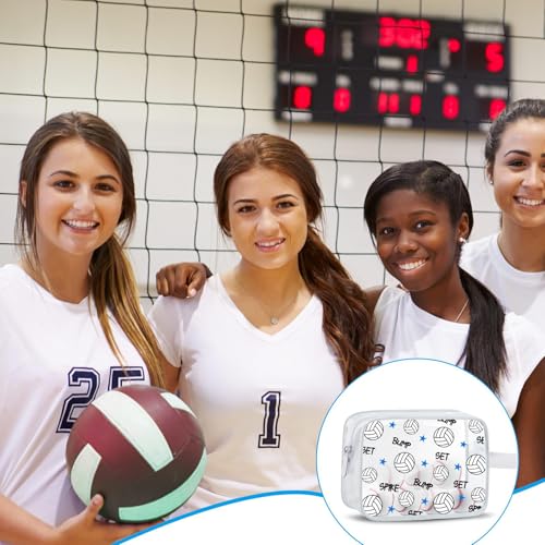 Lebaley 16PCS Volleyball Team Gifts Cosmetics Bag - PVC Clear Portable Makeup Bags Organizer 7 x 5.5 x 1.7 '' Waterproof S...