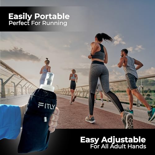 FITLY Soft Flask - Shrink As You Drink Soft Water Bottle for Hydration Pack - Folding Water Bottle Ideal for Running, Hiki...