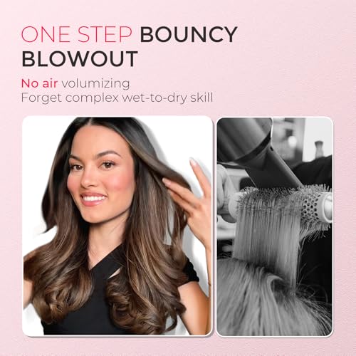 TYMO Thermal Brush Curling Brush - STYLUX 1.5 Inch Blowout Volumizer with Flexi-Fit for Hair Straightening, Heated Round S...