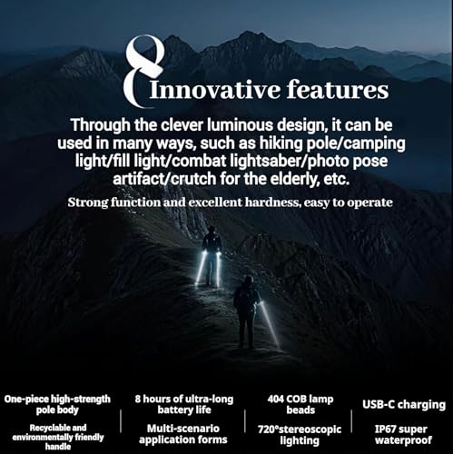 The New LED Illuminated Hiking Poles launched in 2026 are Suitable for Night Hiking and All-Weather Exploration. Continuou...