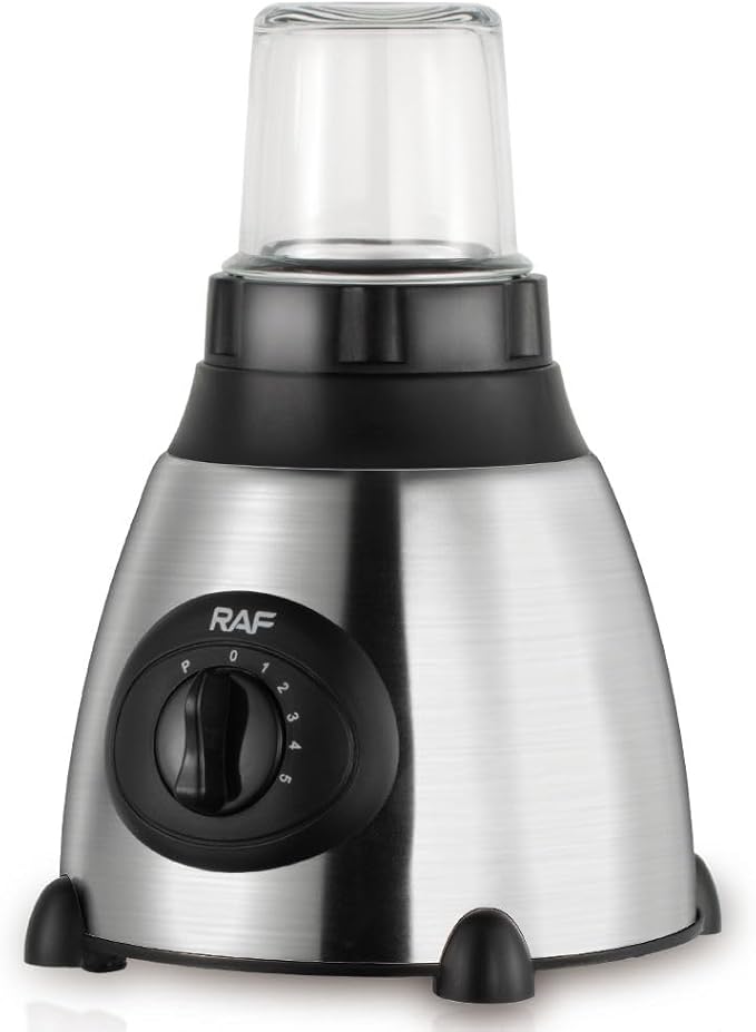 RAF Professional Electric Blender, 1000W Motor, 1.5L Glass Jar, Stainless Steel 6-Blade System, 12000RPM Power, BPA Free