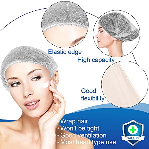 Disposable Bouffant Caps, 21inches Hair Net, Elastic Dust Cap for Food Service, Sleeping Head Cover
