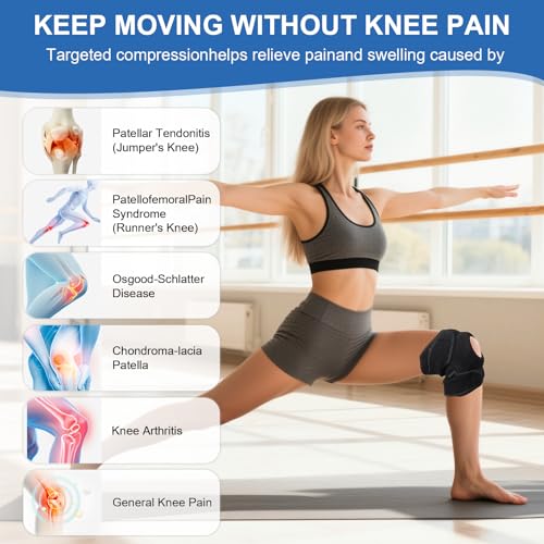 Hultixx Knee Brace for Women Adjustable Knee Support Brace for Men Women for Meniscus Tear, Dual Side Stabilizers, Patella...