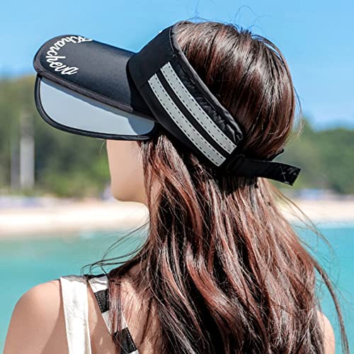 Peicees Sun Visor Hat with Wide Brim for Women Sun Protection Cap for Golf Tennis Beach Running Hiking Fishing Gardening