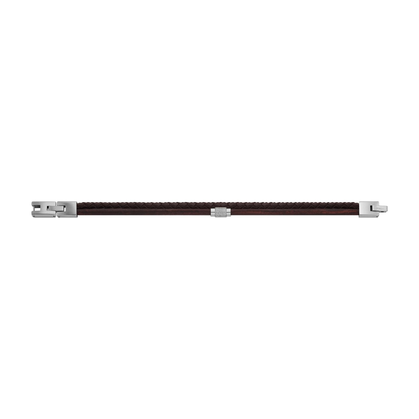 Fossil Men's All Stacked Up Brown Leather Multi-Strand Bracelet, Color: Brown (Model: JF04702040)