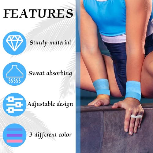 Jenaai 9 Pcs Gymnastics Hand Grips Gloves Wristbands with Drawstring Backpack for Girls Youth Kids Gymnastics Bar Palm Pro...