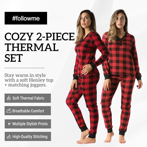 #followme 2 Piece Base Layer Thermal Underwear Set for Women
