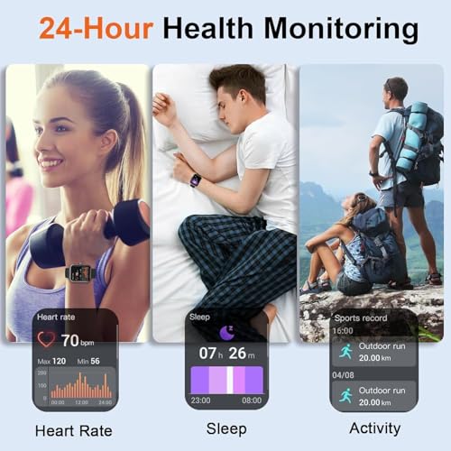 Smart Watch for Men Women(Answer/Make Calls), 2026 New 1.96" HD Smartwatch, Fitness Tracker with 110+ Sport Modes, IP68 Wa...