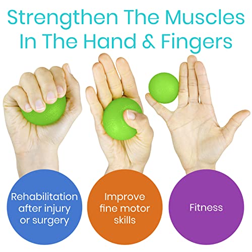 Vive Squeeze Balls for Hand Therapy, Exercise, Arthritis (w/ Rehab Video App) - Grip Strengthener Occupational Equipment f...