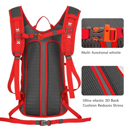 LARIPOP Hydration Backpack, 18L Hiking Backpack with 2L Water Bladder, Lightweight Water Pack for Cycling, Hiking, Biking