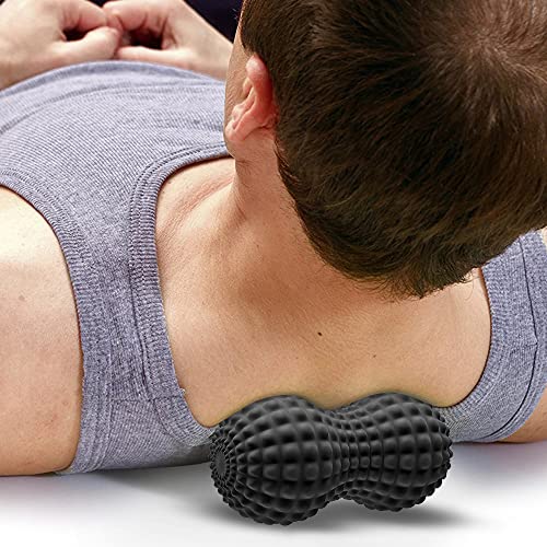 SELEWARE Peanut Massage Ball, Peanut Double Lacrosse Massage Roller Ball for Back Neck Shoulder Spine Legs HIPS, Deep Tiss...