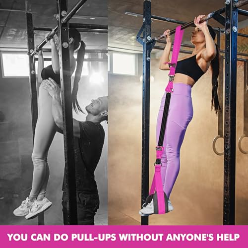 HPYGN Two Foots Pull Up Assistance Bands, Heavy Duty Resistance Band for Pull Up Bar, Adjustable Weight/Size with Fabric F...