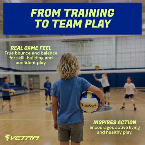 VETRA Premium, Soft Touch Volleyball, Official Size 5, Super Soft Volleyball Training Equipment for Professional & Recreat...