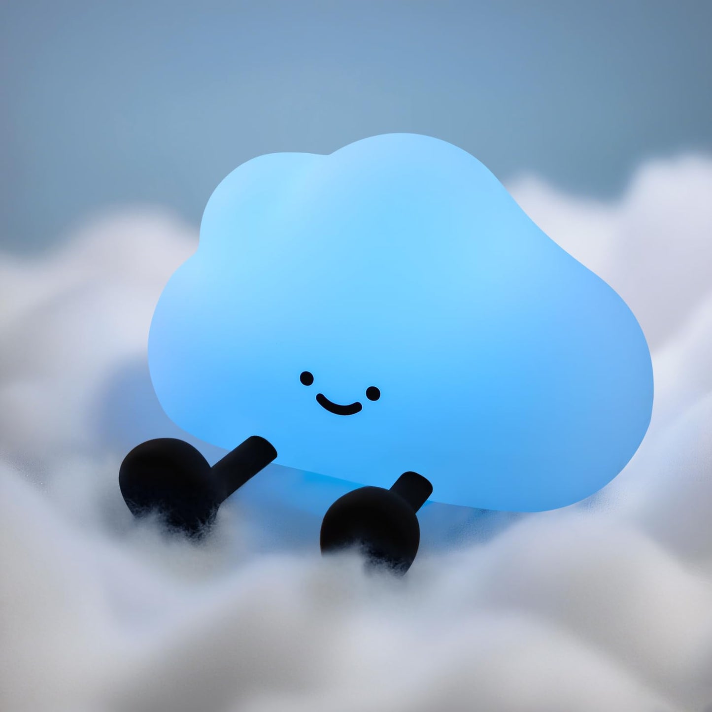 YISUN Cloud Night Light - Colorful Silicone Bedside Lamp, Rechargeable & Dimmable, Model DH-BFLD27