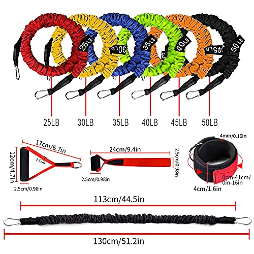 Sunsign Resistance Band with Handle, Exercise Bands with Handles, Ideal for Strength Training, Muscle Toning, Physical The...
