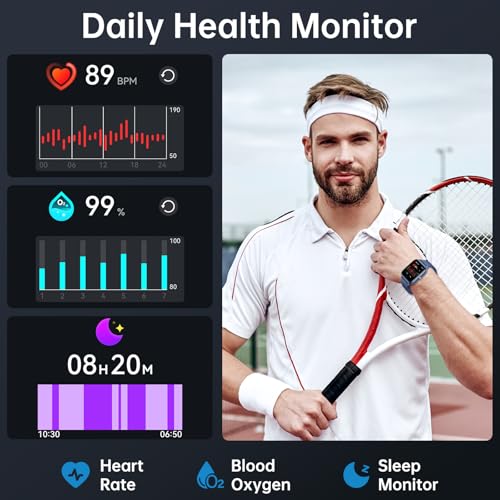 paybay Smart Watch for Men Women, Fitness Tracker (Answer/Make Call), 1000 mAh Battery, 120+ Sport Modes, Step Counter/Sle...