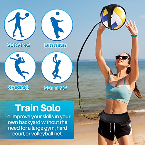Davllin Volleyball Training Equipment Aid,Premium Volleyball Rebounder Trainer Kit,Solo Practice Trainer for Serving Setti...