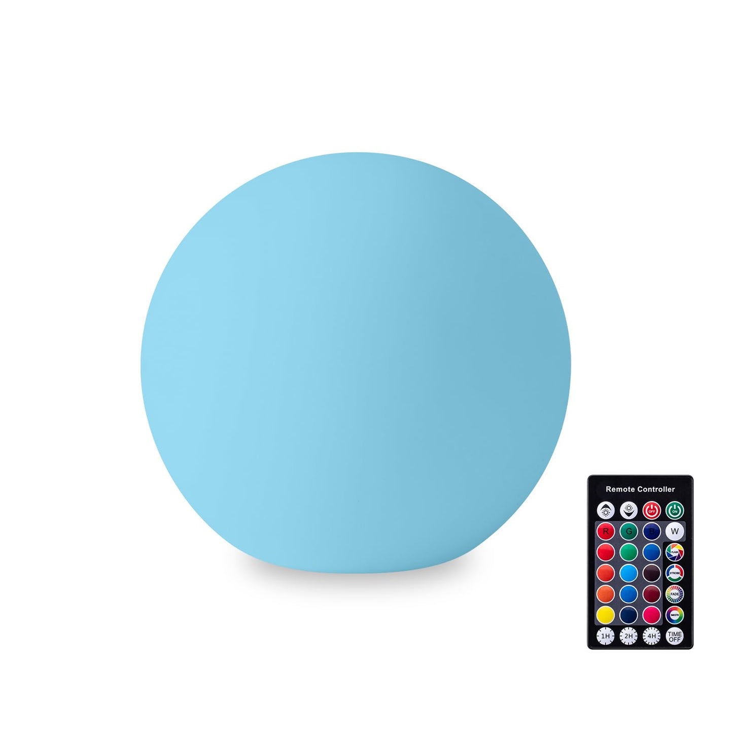 NBStarTech Kids Night Light, Dimmable 16 RGB Colors, 4.8in Waterproof Globe, Rechargeable with Remote, Multicolor