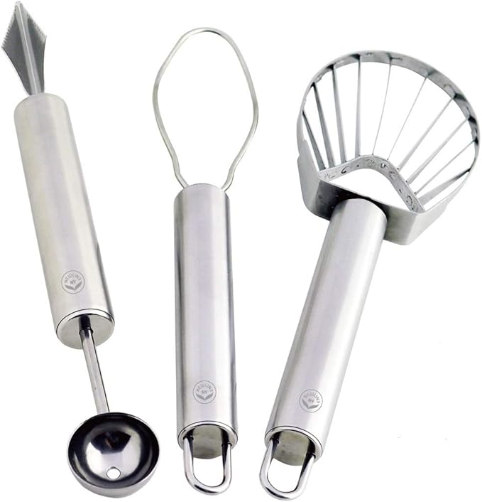 NewlineNY Stainless Steel Kitchen Tools: Fruit Helper 3 Pcs