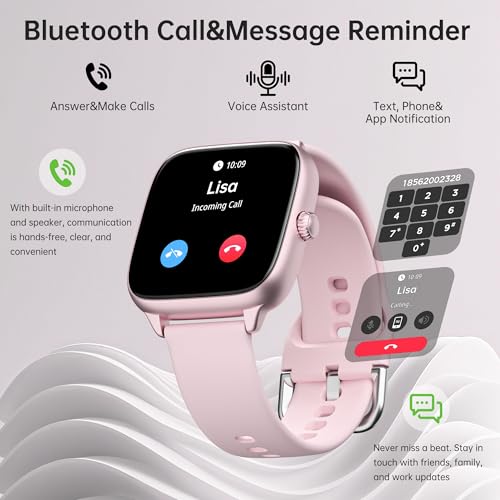 Fitness Tracker Answer/Make Calls, Smart Watch with Blood Pressure, Blood Oxygen, 24/7 Heart Rate Monitor, 120+ Sport Mode...