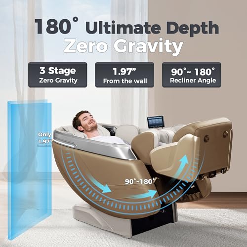 iBooMas P03 4D Zero Gravity Massage Chair,APP Control Massage Chairs Full Body with SL Track,Touch Screen Navigation,Yoga ...
