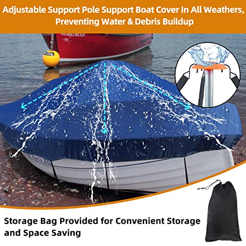 Tuszom 2 Pack Adjustable 1-1/8" D Load-Bearing Steel Boat Cover Support Pole System with Anti-UV Straps, Storage Bag and ...