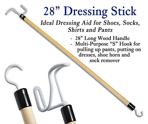 RMS Premium 7-Piece Hip & Knee Kit with Leg Lifter, 19” & 32” Reachers, Sock Aid, Dressing Stick, Bath Sponge & Shoe Horn...