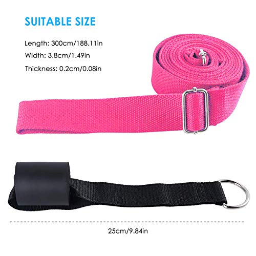 Adjustable Leg Stretcher Lengthen Ballet Stretch Band - Easy Install on Door Flexibility Stretching Leg Strap Great Cheer ...