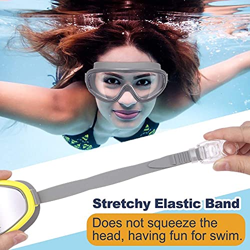Braylin Adult Swim Goggles, 2-Pack Wide View Swim Goggles for Men Women Youth Teen, Anti-Fog, Over 15