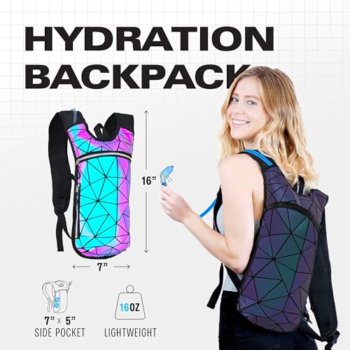 Sojourner Rave Hydration Pack - Hydration Backpack - Hydropack with 2L Bladder - Water Backpack for Festivals, Hiking, Run...