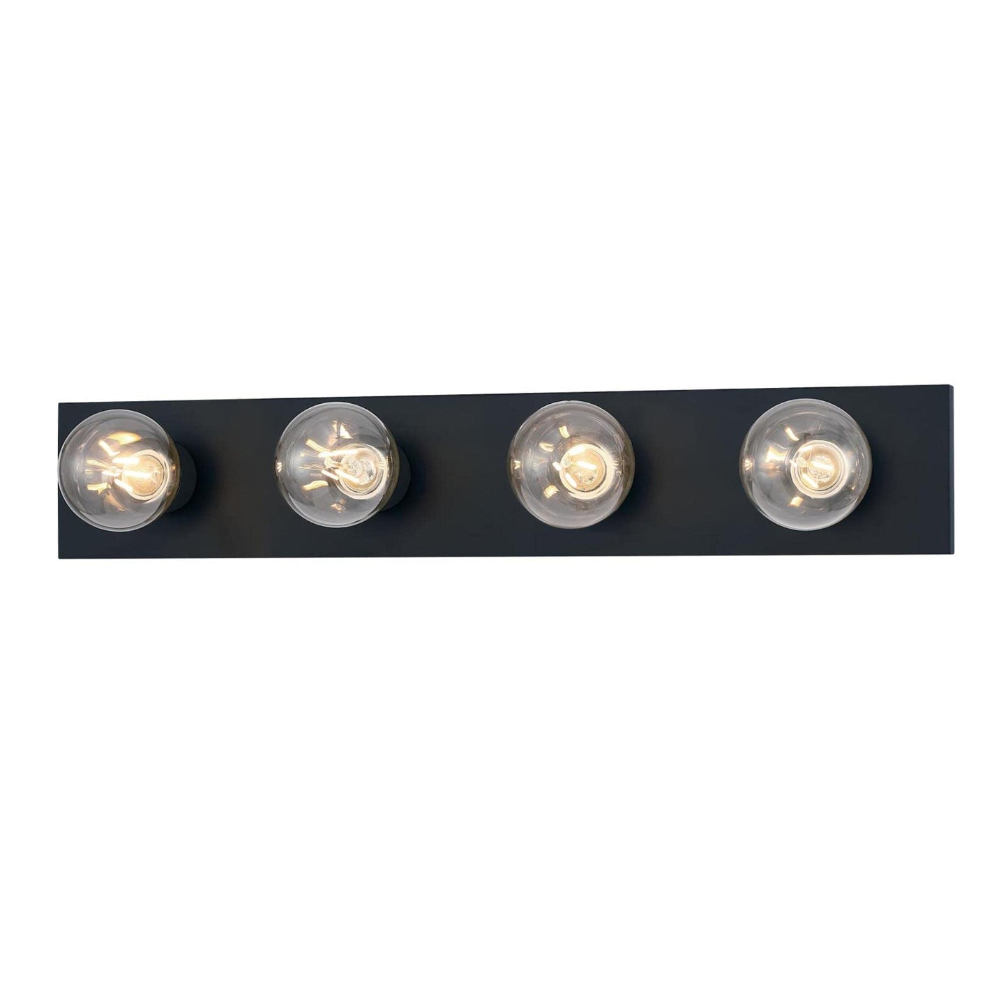 Westinghouse Traditional Four-Light Indoor Vanity Light Fixture, 4-Light, Matte Black, Alloy Steel, Model 6117600
