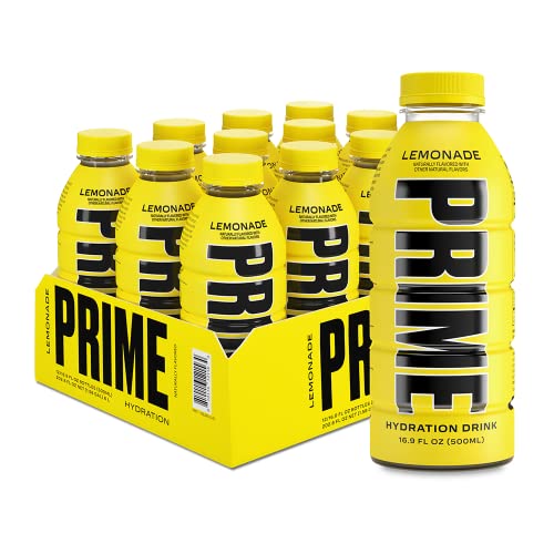 PRIME Hydration LEMONADE, Sports Drinks, Electrolyte Enhanced for Replenishing Fluids, 250mg BCAAs, B Vitamins, Antioxidan...
