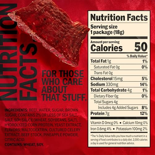 Jack Link's Beef Jerky Multipack - Original - Made with 100% Real Beef - Ready to Eat Real Meat Protein Snacks - 7g Protei...