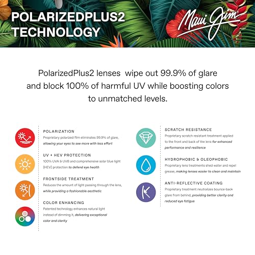 Maui Jim Polarized Men's and Women's Pulama Rectangular Sunglasses