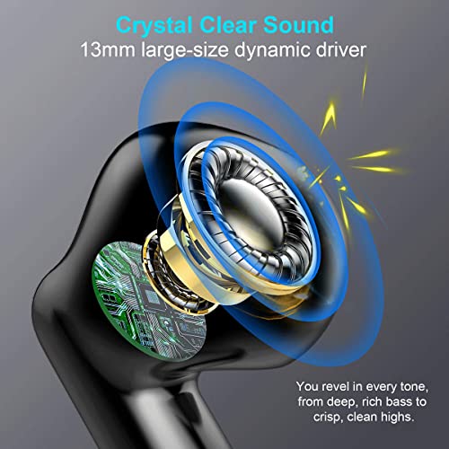 Wireless Earbuds, Bluetooth 5.4 Earbuds Stereo Bass, Bluetooth Headphones in Ear Noise Cancelling Mic, Earphones IP7 Water...