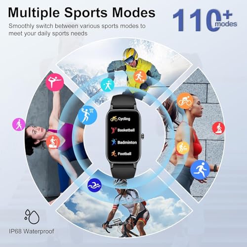 Smart Watch for Men Women, 1.57" Smartwatch (Answer/Make Call) , Fitness Tracker with 110+ Sport Modes, Heart Rate/Sleep M...