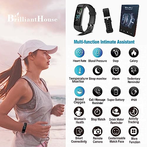 Fitness Tracker with Heart Rate Monitor/Step Counter/Calories, Activity Tracker Smart Watch Sleep Monitor IP68 Health Trac...