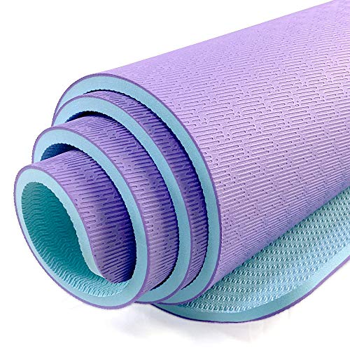Hatha Yoga Extra Thick TPE Yoga Mat - 72"x 32" Thickness 1/2 Inch -Eco Friendly SGS Certified - With High Density Anti-Tea...