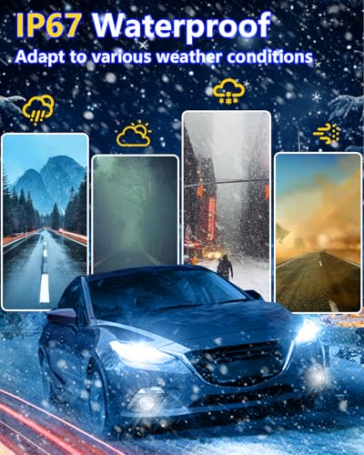 rimthin 9005/HB3 H11/H8/H9/H16 LED Bulbs Combo, 120W 32000 LM Super Bright 6000K Cool White Led Fog Lights, IP67 Waterproo...
