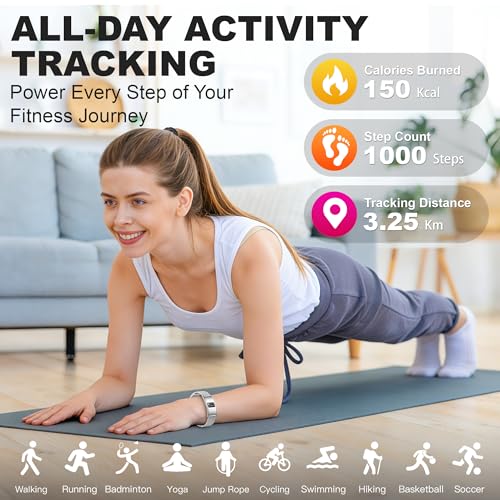 Irondance Smart Bracelet for Women Men, Activity & Fitness Trackers/SpO2/Heart Rate/Sleep Stress/1ATM Waterproof,Automatic...